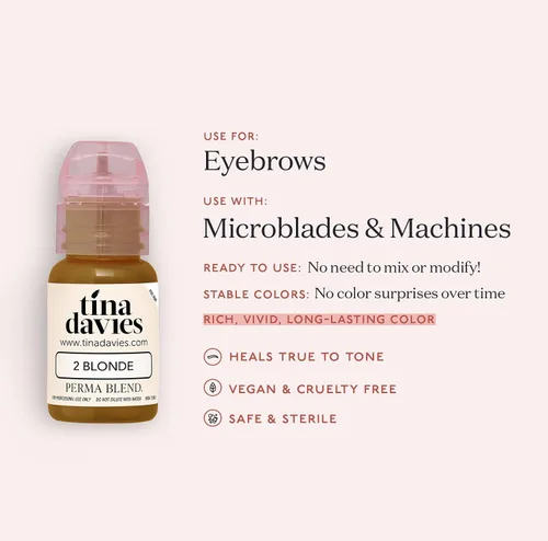 Miniatura 3 de Tina Davies Professional X Perma Blend Pigmento para cejas – Maquillaje permanente para cejas – Los colores curan fieles al tono – Alta retención