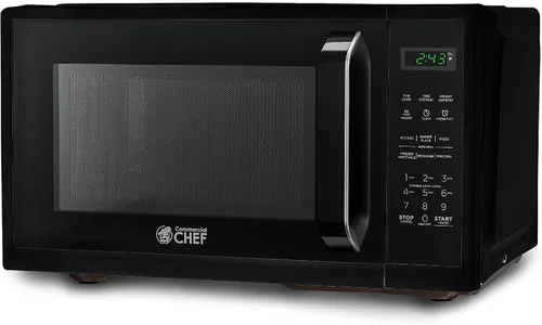 Miniatura 2 de COMMERCIAL CHEF Microondas pequeño de 0.9 pies cúbicos para encimera con controles táctiles y pantalla digital, negro y artículos nórdicos sin BPA