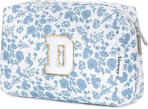 Miniatura 120 de Narwey Bolsa de maquillaje con inicial, regalos de graduación para adolescentes, niñas, niños y adolescentes, cosas de moda de 6 a 18 años, bolsa