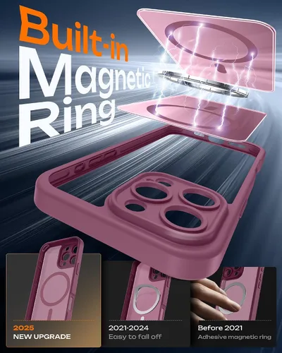 Miniatura 212 de TOCOL Funda para iPhone 11, compatible con Magsafe, protección completa de cámara, imanes integrados, protección contra caídas, funda translúcida