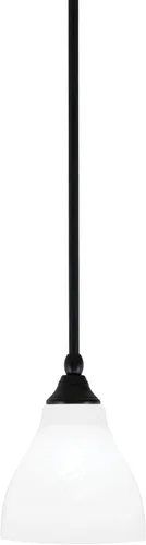 Miniatura 40 de Toltec Lighting Tallo Colgado Mini colgante, acabado de cobre negro, 3.5" cuadrado humo burbuja vidrio