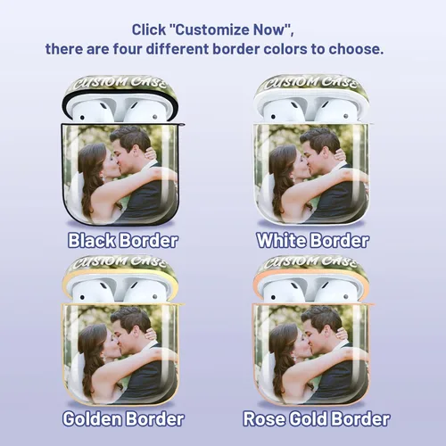 Miniatura 4 de Funda personalizada compatible con Airpods, funda protectora de PC compatible con AirPods de 1 y 2ª generación, funda personalizable compatible