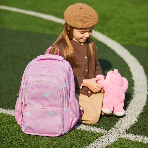 Miniatura 2 de CLUCI Mochila infantil para niños y niñas, mochila para preescolar con correa ajustable, 12L, 04-rosa, Classic