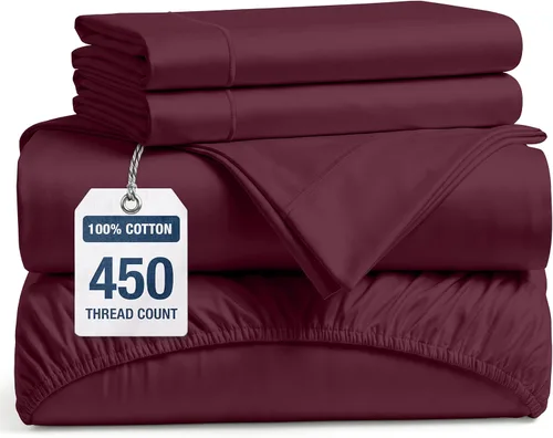 Miniatura 20 de LANE LINEN - Sábanas tamaño Split King para cama ajustable, 450 hilos, 100% algodón, 2 sábanas bajeras individuales XL, con bolsillo profundo