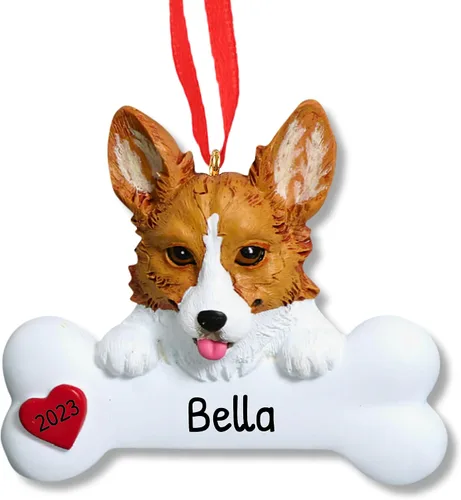 Miniatura 38 de Adornos de Navidad personalizados para perros 2024 – Adornos navideños de hueso de perro Husky para amantes de los perros, adorno de primera Navidad