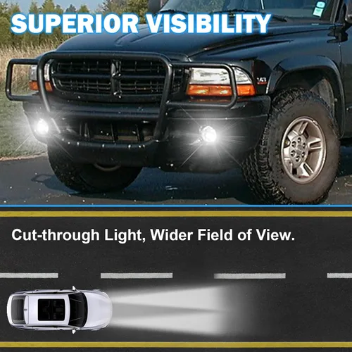 Miniatura 2 de Luces antiniebla LED y DRL para compatibles con Dodge Dakota 1997 1998 1999 2000/Dodge Durango 1998-2000, un par de luces antiniebla delanteras