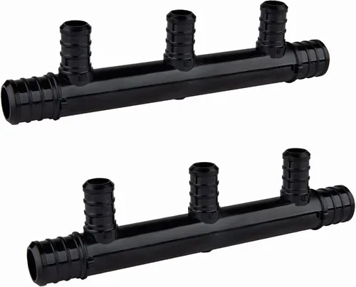 Miniatura 10 de EFIELD Colector de crimpado Poly Pex cerrado de 2 salidas: tronco de 3/4, puertos de 1/2 "(2 salidas), ASTM F2159, (PPSU1807160)