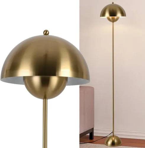 Miniatura 17 de COSYLUX Lámpara de pie moderna para sala de estar, lámpara de pie alta industrial para dormitorio, pantalla de metal que refleja la luz, lámpara