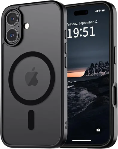 Miniatura 49 de vnnink para iPhone 12 y iPhone 12 Pro, funda de teléfono celular translúcida con protección contra caídas de grado militar, mate magnética