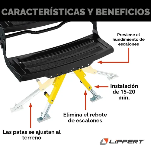 Miniatura 3 de Kit estabilizador de paso RV Lippert Solid Stance para quintas ruedas, remolques de viaje y autocaravanas