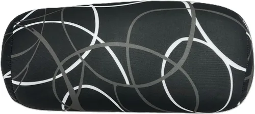 Bookishbunny Almohada Cilíndrica de Rodillo de Microperlas 13" x 7" (Blanco y Negro)