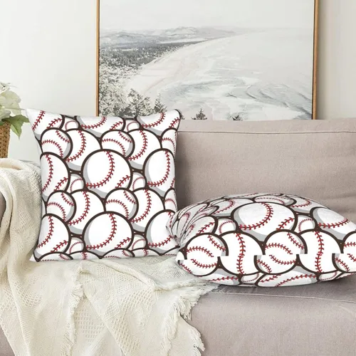 Miniatura 7 de Perinsto Juego de 2 fundas de almohada decorativas para sofá, cama, decoración del hogar, 16 x 16 pulgadas