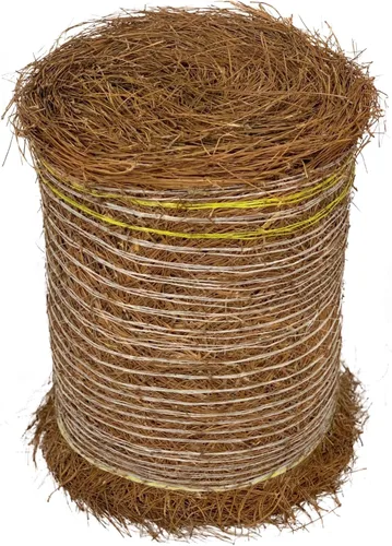 Rollo de Paja de Pino Longleaf para Paisajismo - Sin Colorear - Cubre Hasta 125 Pies Cuadrados No coloreado