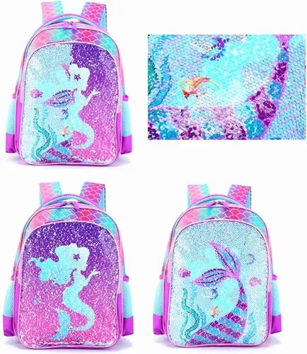 Miniatura 4 de THE Crafts Mochila escolar reversible con lentejuelas, ligera, para niños pequeños, para preescolar, jardín de infantes, primaria