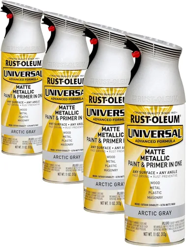 Miniatura 55 de Rust-Oleum 245197 Pintura en aerosol universal para todas las superficies, 12 onzas, negro satinado