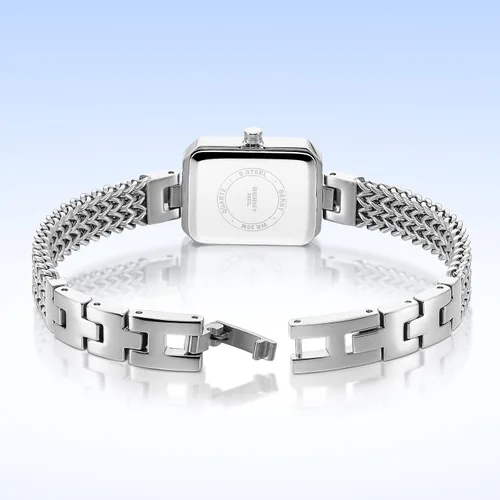 Miniatura 3 de BERNY Relojes de Plata para Mujeres Damas Conjunto de Reloj de Pulsera y Pulsera Delicado Reloj de Pulsera de Cuarzo Premium con Acentos de Cristal