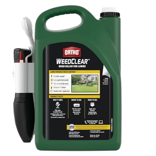 Miniatura 11 de Ortho WeedClear herbicida para césped con Comfort Wand, mata más de 250 malas hierbas incluyendo diente de león y trébol, 1 galón.