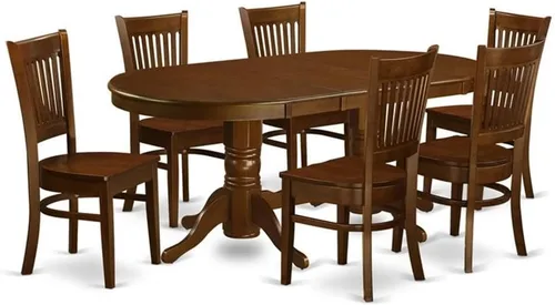 Miniatura 12 de East West Furniture VANC5-ESP-C - Juego de mesa de comedor de 5 piezas para 4 personas, incluye una mesa de cocina ovalada con hojas de mariposa y 4