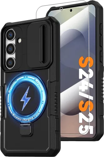 Miniatura 109 de Funda magnética para Samsung Galaxy Note 20 Ultra con soporte de anillo [con protector de pantalla] [Compatible con carga inalámbrica MagSafe] Funda