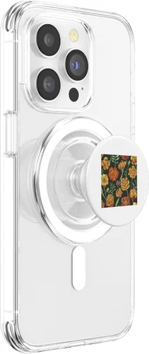 Miniatura 3 de Cockatiel Marigolds Yellow Orange Vintage Plant Pattern PopSockets MagSafe PopGrip for iPhone