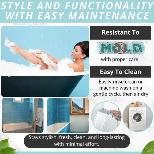 Miniatura 5 de ENKOSI Tapete de baño antideslizante, extra largo de 40 x 16 pulgadas, tapete antideslizante grande para bañera y ducha con ventosas y agujeros