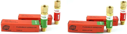 Miniatura 6 de SÜA Antorcha de corte recto resistente de 25 pulgadas con cabezal de 90° + reguladores + punta + pararrayos + manguera de 25 pies - compatible