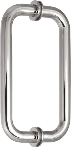 Miniatura 19 de Tirador tubular de acero inoxidable de grado 304 para puerta de ducha (6 pulgadas, cuadrado, negro mate SSSP152B)