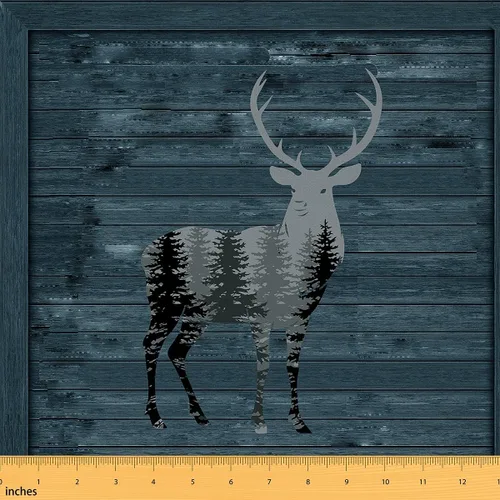 Miniatura 10 de Tela de ciervo bonita por yarda para niñas y niños, decoración de caza de ciervos, impermeable, tela para exteriores, estampado de pata de oso