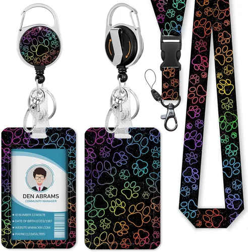 Miniatura 17 de Piefly Cordones para Insignias de Identificación, Portainsignias Positivo con Clip de Carrete Retráctil, Cordón con Tarjeta de Cita Inspiracional