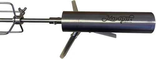 Miniatura 4 de Asador eléctrico portátil – Asador de asador de barbacoa de acero inoxidable, altura y velocidad ajustables, cocina al aire libre para campamento