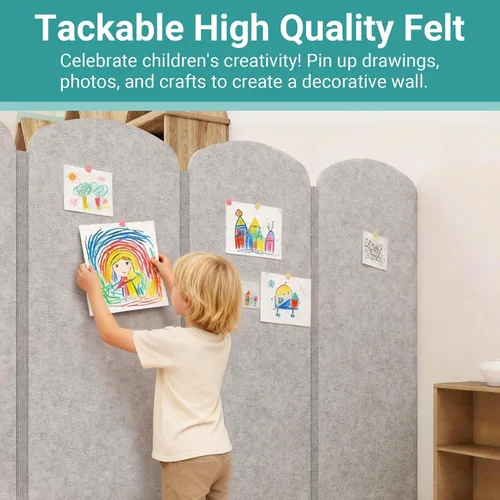 Miniatura 7 de Divisor de habitación plegable para niños, partición independiente para aula, pantalla de juegos para niños, separador de sala de juegos para niños