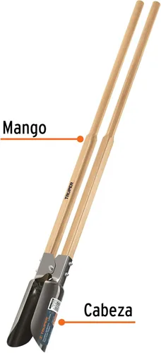 Miniatura 2 de Truper - Excavadora de agujeros de poste con mango de madera de 48 pulgadas (modelo 11973 / CA-36) Atlas Pattern, 1.8 mm Heavy-Duty Tempered Steel