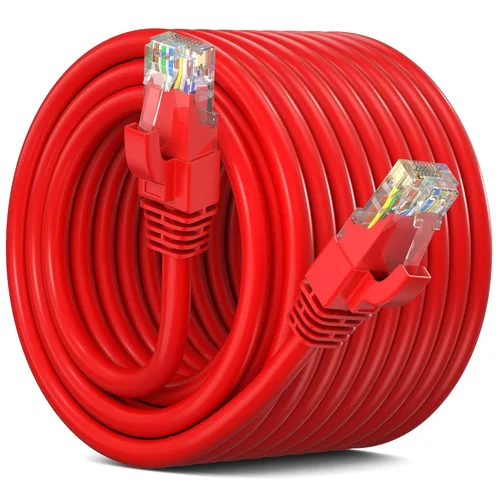 Miniatura 28 de Maximm Cable Ethernet Cat 6, cable de red y conexión de alta velocidad de 100 pies, UTP, 10 Gbps, cable Ethernet de 550 MHz, color negro