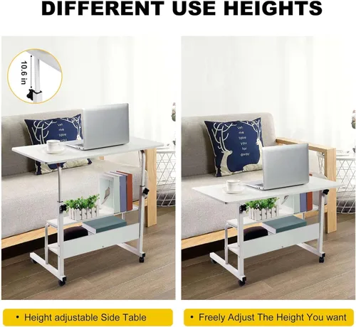 Miniatura 4 de Mesa Ajustable para Estudiante Computadora Portátil Muebles de Oficina en Casa Espacios Pequeños Sofá Dormitorio Mesita de Noche Escritorio Aprender