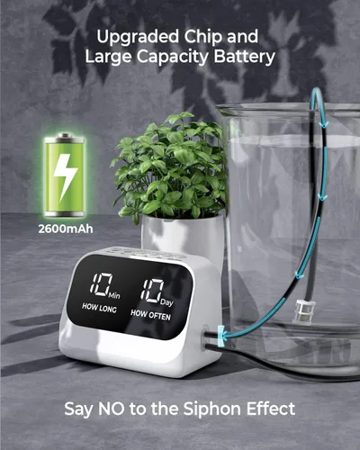 Miniatura 4 de Sistema de riego automático para plantas en maceta, agua de plantas, kit de riego por goteo de bricolaje con temporizador inteligente, pantalla LED
