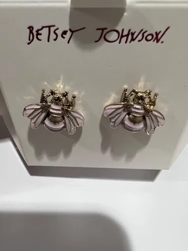 Miniatura 4 de Betsey Johnson Aretes de abeja, Metal, No es una piedra preciosa