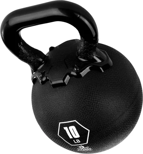 Miniatura 3 de Champion Sports Rhino - Pesas rusas de goma, color negro, equipo de entrenamiento de fuerza de primera calidad, varios pesos