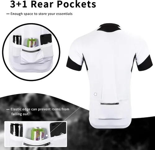 Miniatura 5 de Cycling Bike Jersey for Men Short and Long Sleeve Bike Bicycle Shirts Biking Clothing Breathable Quick-Dry Shirt with Pockets