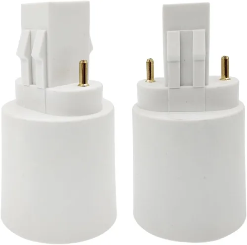 Miniatura 3 de Adaptador de enchufe de lámpara 2P GX23 a E26, convertidor de base de lámpara GX23 a E26/E27, adaptador de enchufes de bombilla de 2 pines, doble