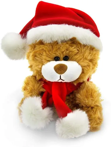 Miniatura 2 de Plushland Adorable oso de peluche suave y peludo, animal de peluche, juguetes de vacaciones, recuerdos de fiesta de Navidad para niños
