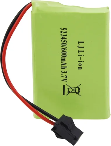 Miniatura 4 de Blomiky Paquete de 2 baterías recargables de litio de 3.7 V 600 mAh y 2 cables de carga USB compatibles con algunos robots de control remoto batería