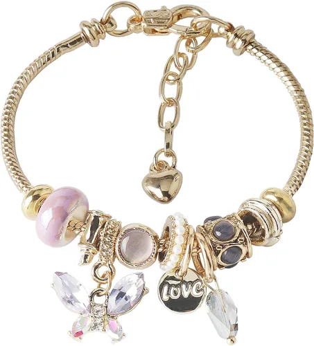 DS Charm Bracelets for teen girls exquisite cute cartoon friendship bracelet Gold Stainless Steel Bangle birthday Gift box Adjustable little girls