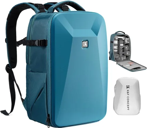 Miniatura 16 de K&F CONCEPT Mochila para Cámara, Bolsa de Fotografía DSLR de Carcasa Rígida para Cámara con Compartimento para Laptop de 15-15.6 Pulgadas, Estuche