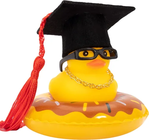 Miniatura 22 de wonuu Pato de Goma para Automóvil, Decoración de Pato Amarillo para Tablero con Sombrero de Sol, Anillo de Natación, Collar, Gafas de Sol