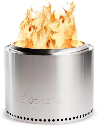 Solo Stove - Fogata de 19.5 pulgadas, hoguera sin humo con cenicero extraíble removible, hoguera portátil para exteriores, acero inoxidable, de