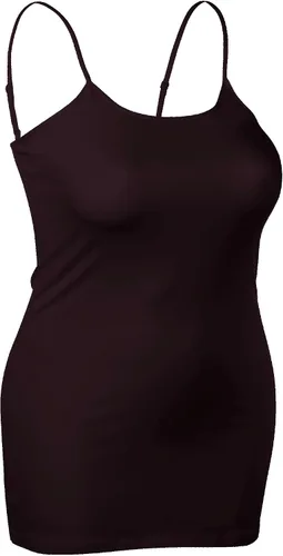 Miniatura 222 de Emmalise Camisola larga casual básica para mujer, con tirantes ajustables, top en capas
