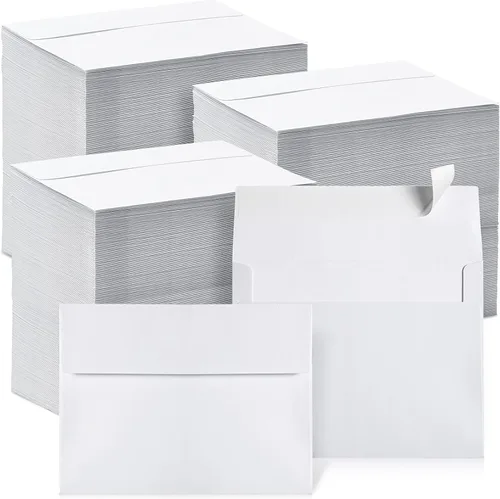Miniatura 12 de Fainne 500 sobres blancos autoadhesivos imprimibles a granel para invitaciones, bodas, baby shower, fotografía, notas de agradecimiento, postales