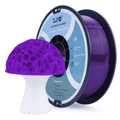 Miniatura 43 de ZIRO Filamento PLA fluorescente de 0.069 pulgadas, luminoso solo por luz UV, filamento de impresora 3D de efecto brillante, carrete de 2.2 libras