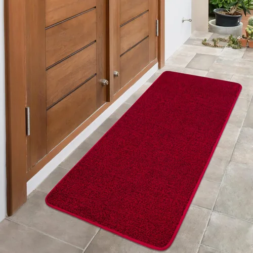 Miniatura 10 de LINLA - Tapete para interiores que absorbe el barro, lavable a máquina, respaldo de goma antideslizante, ideal para puerta de entrada para limpiarse
