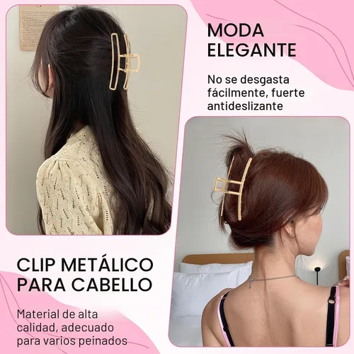 Miniatura 7 de LUKACY Paquete de 6 pinzas de metal grandes para el cabello, pinzas de pelo doradas grandes de 4 pulgadas, pinzas de pelo perfectas para mujeres